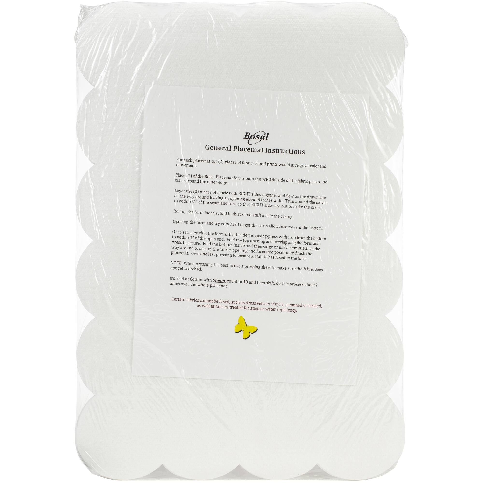 Bosal Craf-Tex Double-Sided Fusible Placemat Craft Pack, 12.5" x 18.25"